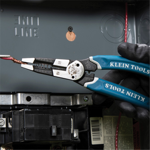 Klein-Kurve&reg; Heavy-Duty Wire Stripper, Cutter & Crimper Multi-Tool, 8-1/4" L, 8 - 20 AWG D. Morneault & Fils