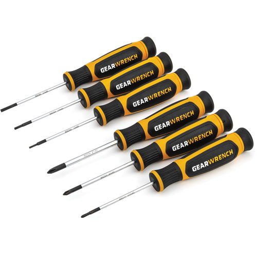 Mini Phillips&reg;/Slotted Dual Material Screwdriver Set, 6 Pcs. D. Morneault & Fils