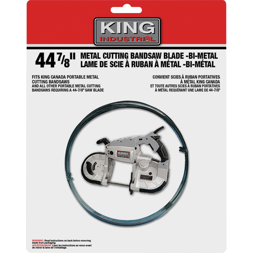 Lame de scie &agrave; ruban, Bim&eacute;tal, 44-7/8" lo x 1/2" la x &eacute;paisseur 0,02", 14-18 dents par pouce D. Morneault & Fils