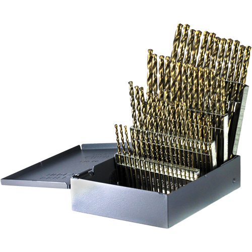 DRILLCO Heavy-Duty Jobber Length Drill Bit Set, 60 Pieces, Cobalt D. Morneault & Fils