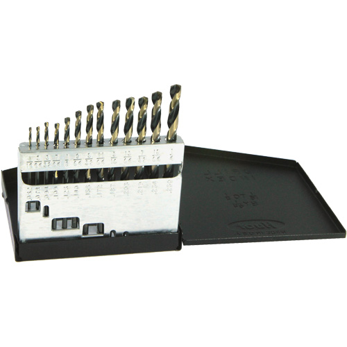 DRILLCO Metric Jobber Length Drill Bit Set, 13 Pieces, High Speed Steel D. Morneault & Fils