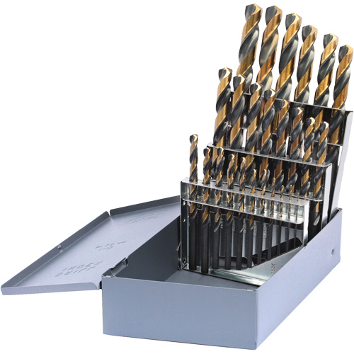 DRILLCO Metric Jobber Length Drill Bit Set, 25 Pieces, High Speed Steel D. Morneault & Fils