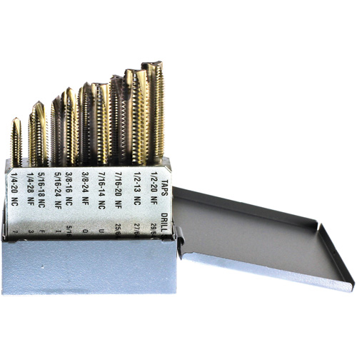 DRILLCO Tap Set, 10 Pieces D. Morneault & Fils