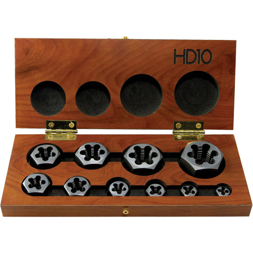 Drillco&reg; Hex Threading Die Set, 10 Pieces D. Morneault & Fils
