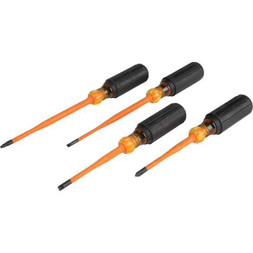 Slim-Tip Insulated Screwdriver Set, 1000 V, 4 Pcs D. Morneault & Fils