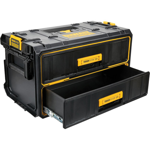 ToughSystem&reg; 2.0 Two-Drawer Unit, 12-1/3" x 12-3/5", Black/Yellow D. Morneault & Fils