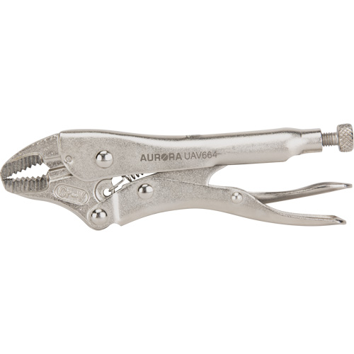 Locking Pliers with Wire Cutter, 5" Length, Curved Jaw D. Morneault & Fils