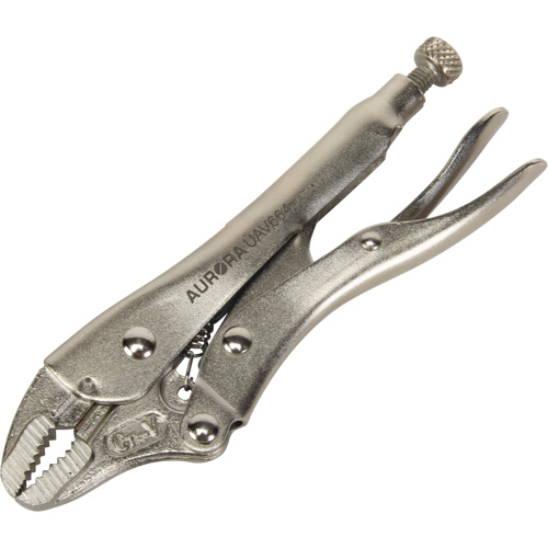 Locking Pliers with Wire Cutter, 5" Length, Curved Jaw D. Morneault & Fils