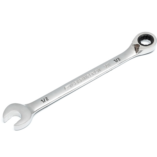 90-Tooth Reversible Ratcheting Wrench, 12 Point, 1/2", Chrome/Polished Finish D. Morneault & Fils