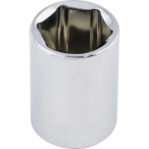 Regular Chrome Socket, 1/2", 3/8" Drive, 6 Points D. Morneault & Fils