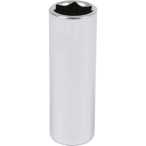 Chrome Socket, 1-1/8", 1/2" Drive, 6 Points, Deep D. Morneault & Fils