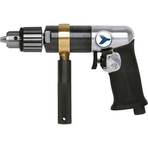 AD12VSRK Variable Speed Air Drill, 6 CFM, 1/4" NPT, 82 dBA, 1/2" Chuck, Keyed D. Morneault & Fils