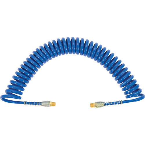 APUB-1425 Recoil Air Hose with Swivel Fittings & Protective Spring, Air, 1/4" ID x 25' L, Polyurethane D. Morneault & Fils