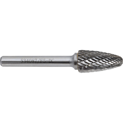 F5-DC Jet-Kut&reg; GP Carbide Burr, 1/2" Dia., 1" Depth of Cut D. Morneault & Fils