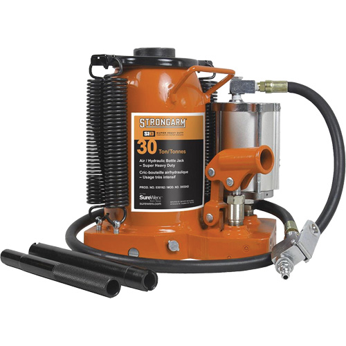 Crics &agrave; bouteille &agrave; air comprim&eacute;, 30 tonne(s), Air comprim&eacute;/hydraulique D. Morneault & Fils