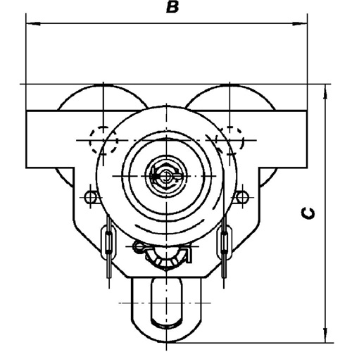 Chariot &agrave; engrenage pour usage intensif — s&eacute;rie SGT, 6600 lb (3 tonnes) Capacit&eacute;, 4" - 8-1/32" D. Morneault & Fils