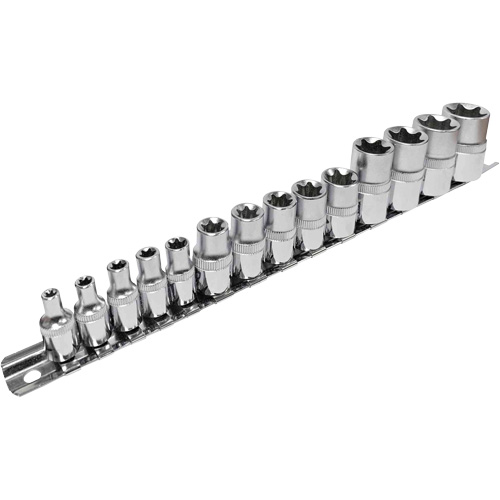 SS314TS  Standard External Socket Sets, Torx&reg;, 1/2"/1/4"/3/8" Drive, 14 Pcs D. Morneault & Fils