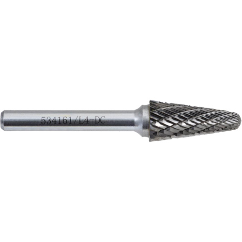 L4-DC JET-KUT Taper Shape Bur 9 (Radius End), 1/2" Dia. D. Morneault & Fils