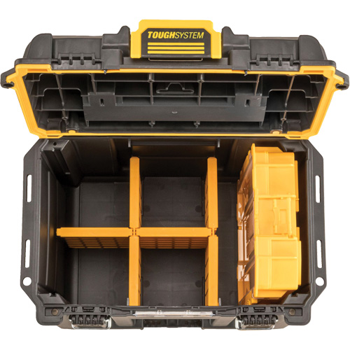 Boîte &agrave; outils compacte et profonde ToughSystem 2.0, 10" x 15-7/20" x 13-4/5", Noir/Jaune D. Morneault & Fils