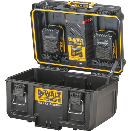 ToughSystem&reg; 2.0 20V Dual Port Charger, 14" x 15" x 9", Black/Yellow D. Morneault & Fils