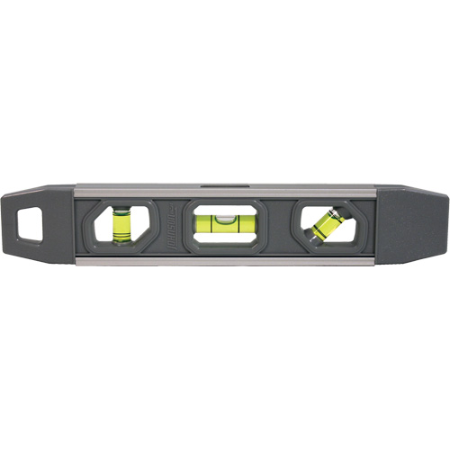 Torpedo Level, 9" L, Aluminum, 3 Vials, Magnetic D. Morneault & Fils