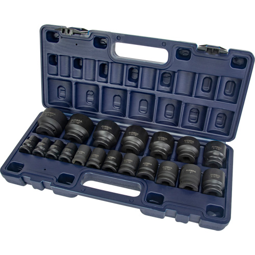 Jeu de douilles SAE, 19 Mcx, Chocs, Prise de 1/2" D. Morneault & Fils