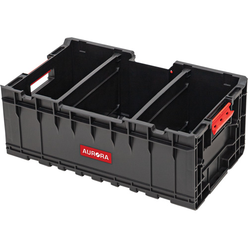 Arx Tool Crate with Dividers, 22-7/10" x 14-1/10" x 9-3/10", Black D. Morneault & Fils