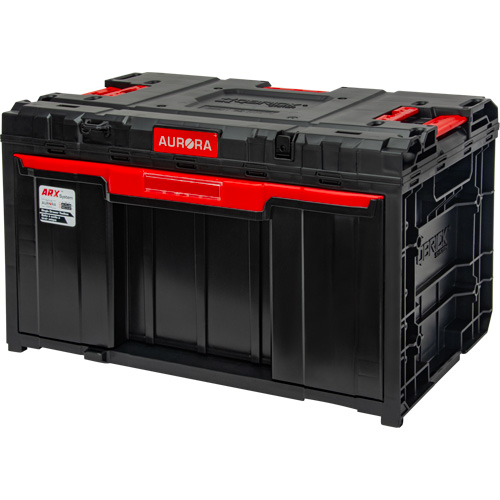 Arx&reg; Single Drawer Toolbox, 11-1/5" W x 18-3/10" D x 9-1/10" H, Black/Red D. Morneault & Fils