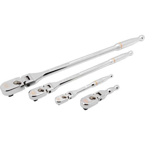 1/4", 3/8" & 1/2" Drive 120XP Full Polish Flex Handle Teardrop Ratchet Set D. Morneault & Fils