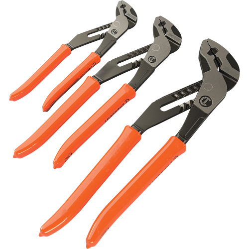 Z2 K9 Straight Jaw Dipped Handle Tongue & Groove Plier Set, 3 Pieces D. Morneault & Fils