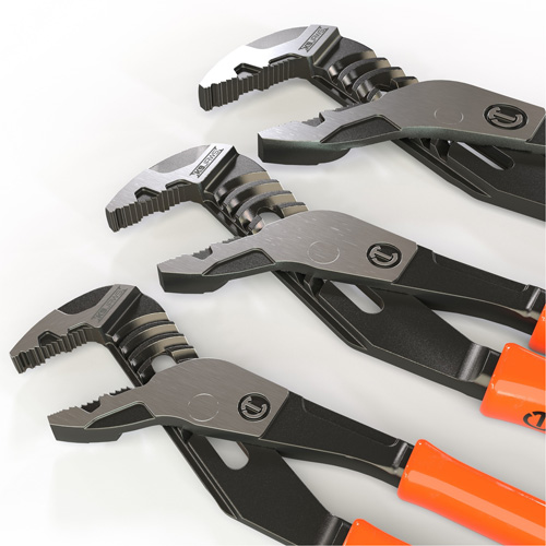 Z2 K9 Straight Jaw Dipped Handle Tongue & Groove Plier Set, 3 Pieces D. Morneault & Fils