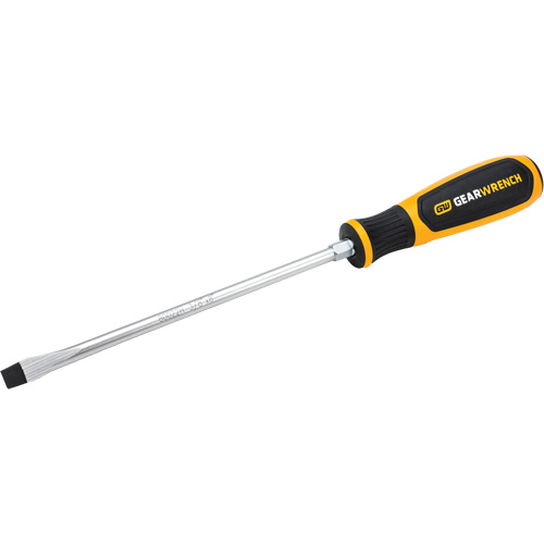 Slotted Dual Material Screwdriver, 3/8", 13-1/10" L, Plastic Handle D. Morneault & Fils
