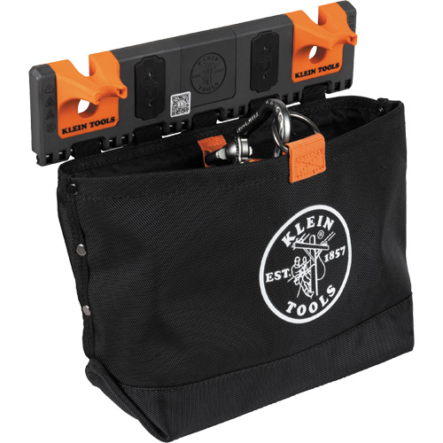 Module de poche pour quincaillerie avec crochet en S Bucket Work Centre, Nylon, 1 pochettes, Noir/Orange D. Morneault & Fils