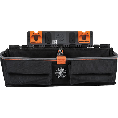 Module pour grande poche avec crochet en S Bucket Work Centre, Nylon, 3 pochettes, Noir/Orange D. Morneault & Fils