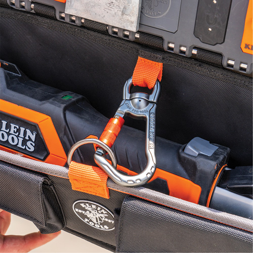 Module pour grande poche avec crochet en S Bucket Work Centre, Nylon, 3 pochettes, Noir/Orange D. Morneault & Fils