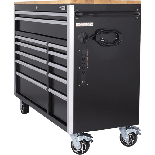 HDRC5212 HD Series Roller Cabinet, 12 Drawers, 51-1/4" W x 21" D x 40-3/10" H, Black D. Morneault & Fils
