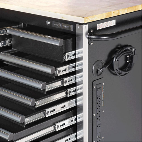 HDRC7220 HD Series Roller Cabinet, 20 Drawers, 72" W x 24" D x 42-3/10" H, Black D. Morneault & Fils