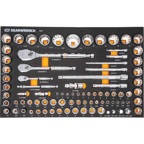 Mechanics Tool Set in Modular Foam Trays with Storage Unit, 194 Pieces D. Morneault & Fils