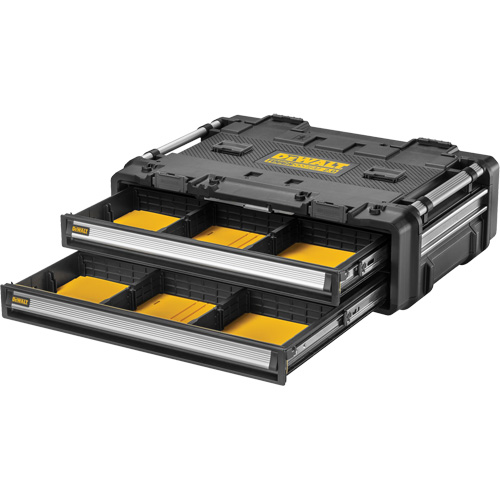 TOUGHSYSTEM&reg; 2.0 DXL 2 Drawers Unit, 30" x 21-13/20" x 10", Black/Yellow D. Morneault & Fils