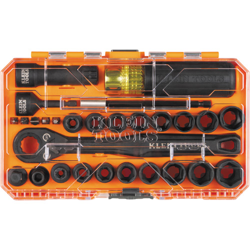 KNECT Essential Pass Through Impact Socket Set, 28 Pcs, Impact, 3/8" Drive Size D. Morneault & Fils
