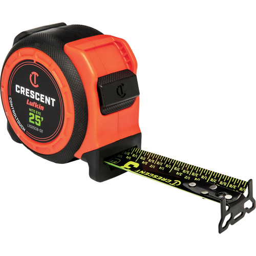 CONTROLTOUCH NITE EYE Tape Measure, 1-3/16" x 25', SAE Graduations D. Morneault & Fils