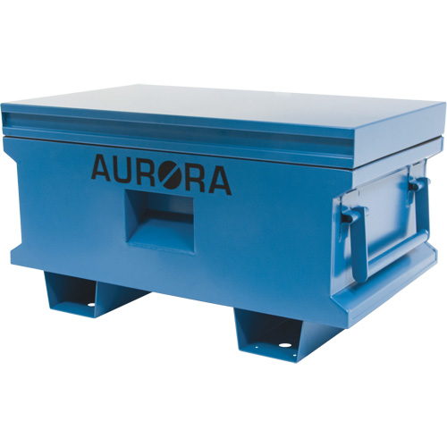 Jobsite Tool Box, 33" x 20-3/10" x 18-3/10", Steel, Blue D. Morneault & Fils