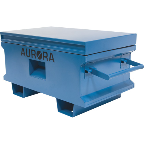 Jobsite Tool Box, 33" x 20-3/10" x 18-3/10", Steel, Blue D. Morneault & Fils