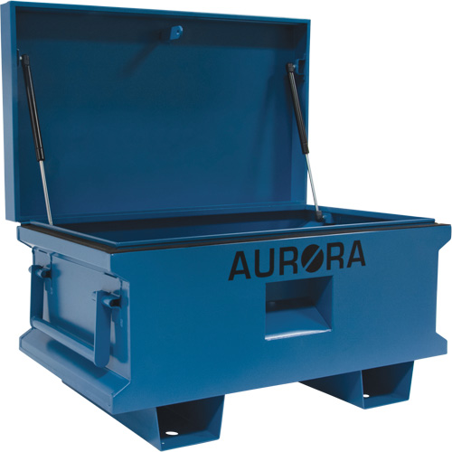 Jobsite Tool Box, 33" x 20-3/10" x 18-3/10", Steel, Blue D. Morneault & Fils
