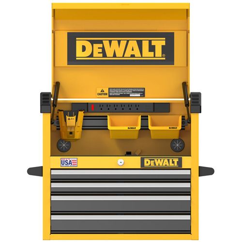 Heavy-Duty Tool Chest, 26" W, 4 Drawers, Yellow D. Morneault & Fils