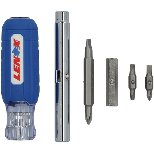 9-in-1 Multi-Bit Screwdriver, Textured Handle D. Morneault & Fils