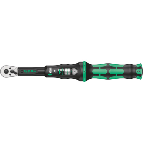 Click-Torque A 5 Torque Wrench with Reversible Ratchet, Click, 1/4" Square Drive, 2.5 - 25 Nm D. Morneault & Fils