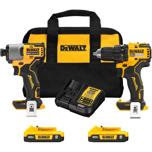 Brushless Cordless Drill/Driver & Impact Driver Combo Kit, Lithium-Ion, 20 V D. Morneault & Fils