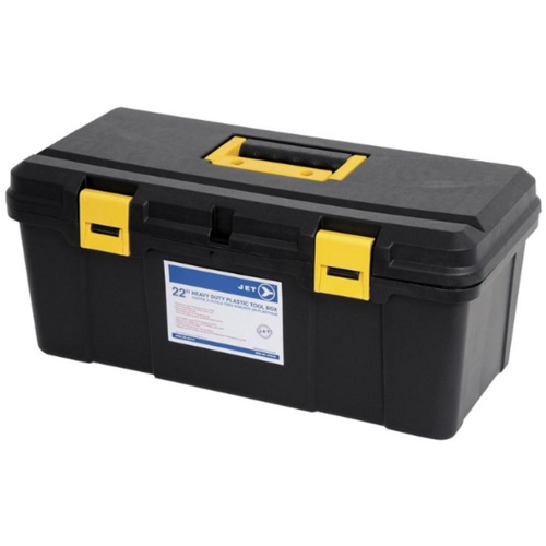 JPTB-22 Plastic Hand Tool Box, 22" W x 10-1/4" D x 9-1/2" H, Black D. Morneault & Fils