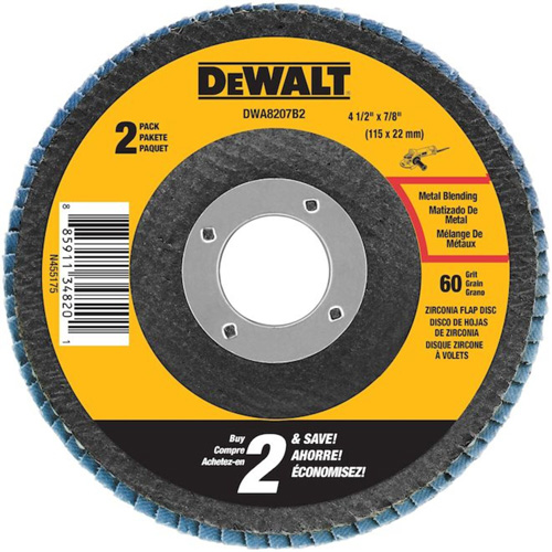 ELITE SERIES Flap Disc, 4-1/2" x 7/8", Type 29, 60 Grit, Zirconia Alumina D. Morneault & Fils